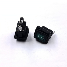 JEC JS-606-AL-Q-GB-3H-P  Green Square Water Proof Rocker Switch With 6V LED